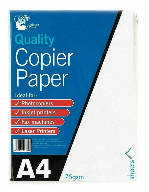 A4 Copier Paper - CHILTERN WOVE 75GSM Quality White Sheets SS604A
